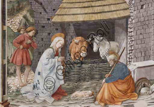 Affresco del Presepio di Filippo Lippi nel Duomo di Spoleto