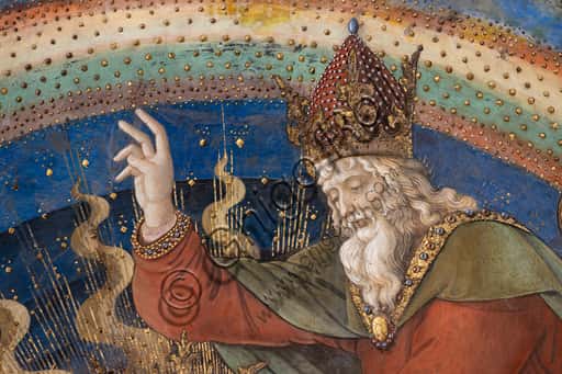 Dettaglio di Dio nell'Incoronazione di Maria, affresco di Filippo Lippi