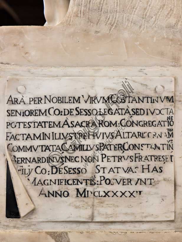 Altare maggiore della Chiesa di Santa Corona a Vicenza, dedicato nel 1682, architettura barocca