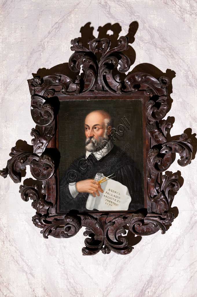 Ritratto di Andrea Palladio, architetto rinascimentale, Villa Valmarana ai Nani Vicenza 1576