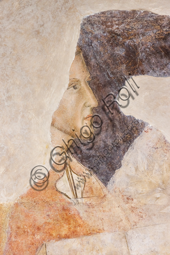 Ritratto affrescato di Dante Alighieri, opera di Jacopo di Cione conservata a Firenze, Italia