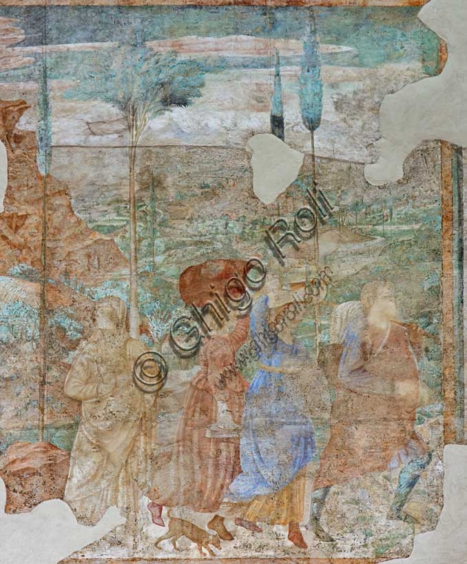 Fresco The Burning of Sodom by Benozzo Gozzoli in Pisa's Camposanto, 1473-75