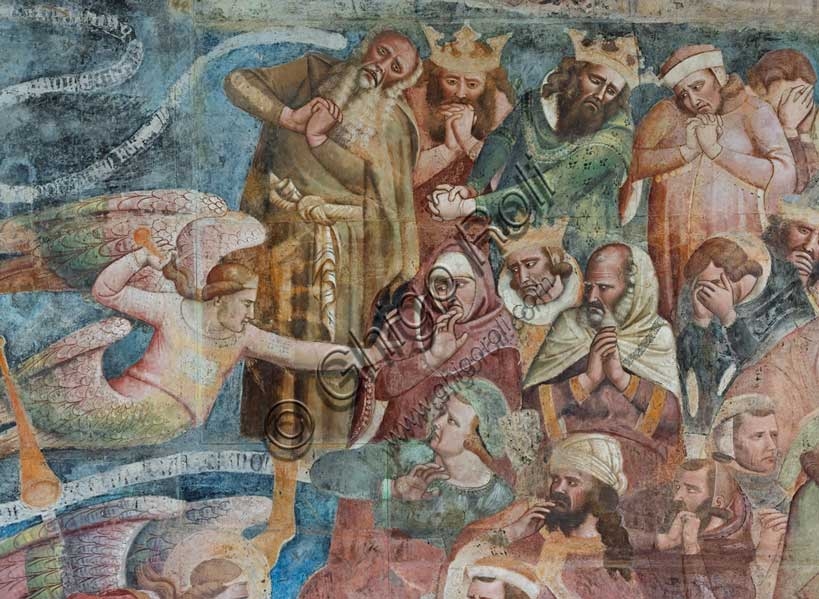 Detail of Buonamico Buffalmacco's Last Judgement fresco in Pisa: group of sinners