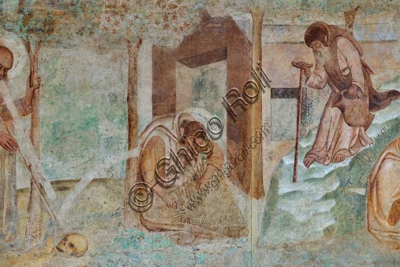 Particolare degli affreschi della Tebaide di Buonamico Buffalmacco nel Camposanto Monumentale di Pisa, 1336-1341