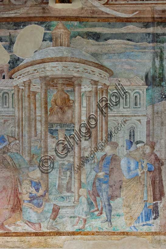 Abramo e gli adoratori di Belo (Baal), particolare affresco Benozzo Gozzoli, Camposanto Pisa