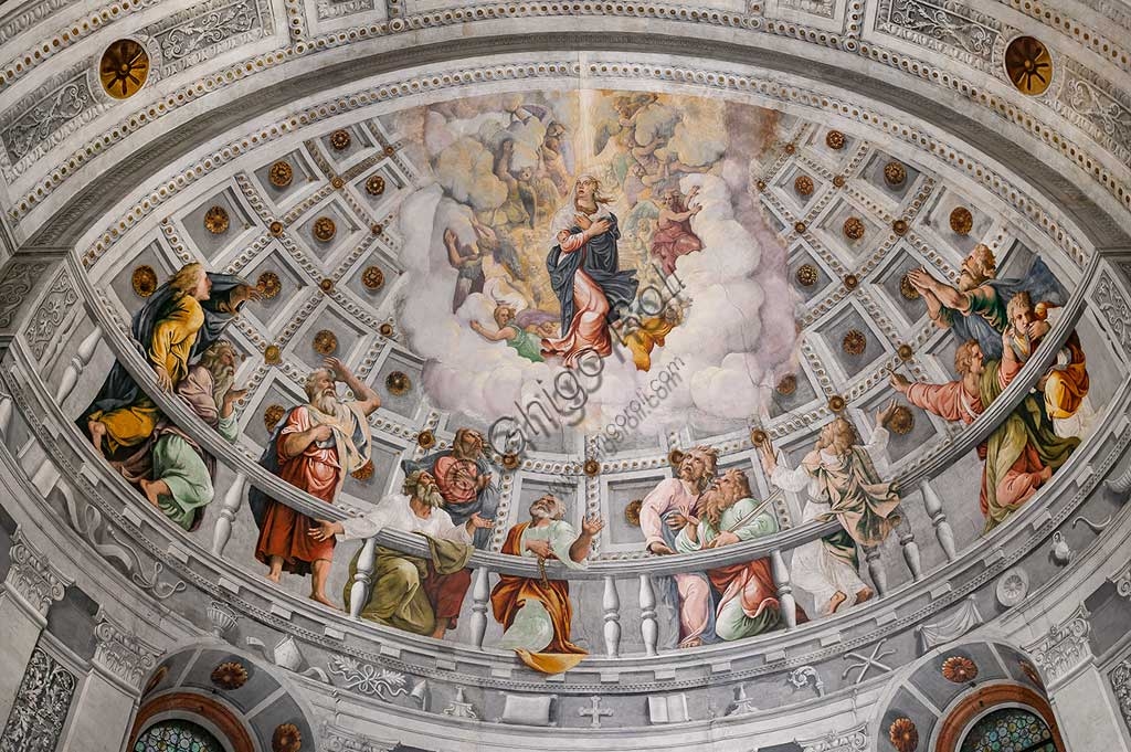 Fresco Assumption of Mary, apsidal basin Verona Cathedral, Torbido Giulio Romano
