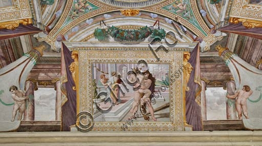Particolare affresco Ercole e Anteo, Sala di Ercole, Rocca Sanvitale Sala Baganza