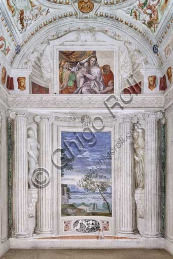 Affresco Madonna con Bambino e Santa Caterina di Paolo Caliari, Villa Barbaro Maser