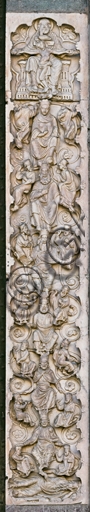 Scultura L'Albero di Jesse, portale Duomo di San Lorenzo Genova, opera del 1225