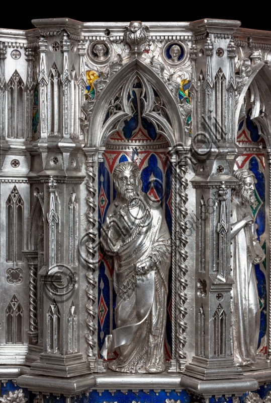 Statua di santo con pergamena - Altare d'argento del Museo dell'Opera del Duomo Firenze