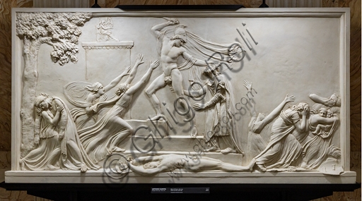 Scultura in gesso Morte di Priamo opera di Antonio Canova 1787-90
