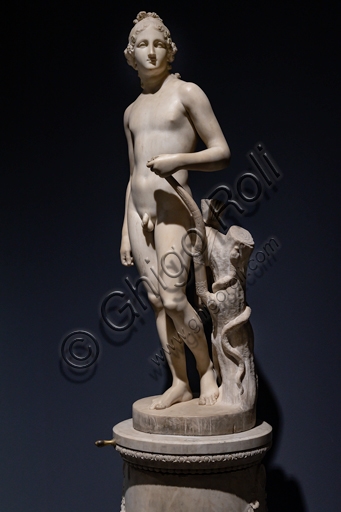 Scultura in marmo Apollino di Antonio Canova, dio Apollo giovane, arte neoclassica