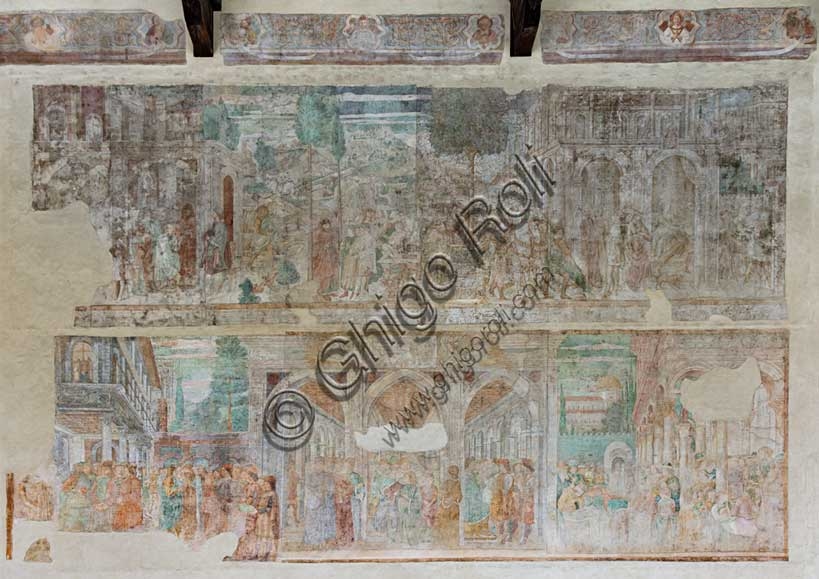 Affresco di Benozzo Gozzoli: Innocenza di Giuseppe e Giuseppe alla corte del faraone, Camposanto Monumentale di Pisa, 1477
