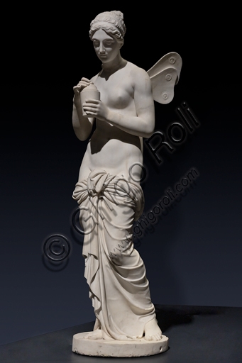 Carrara marble statue depicting Cupid and Psyche by Bertel Thorvaldsen, 1806-1809