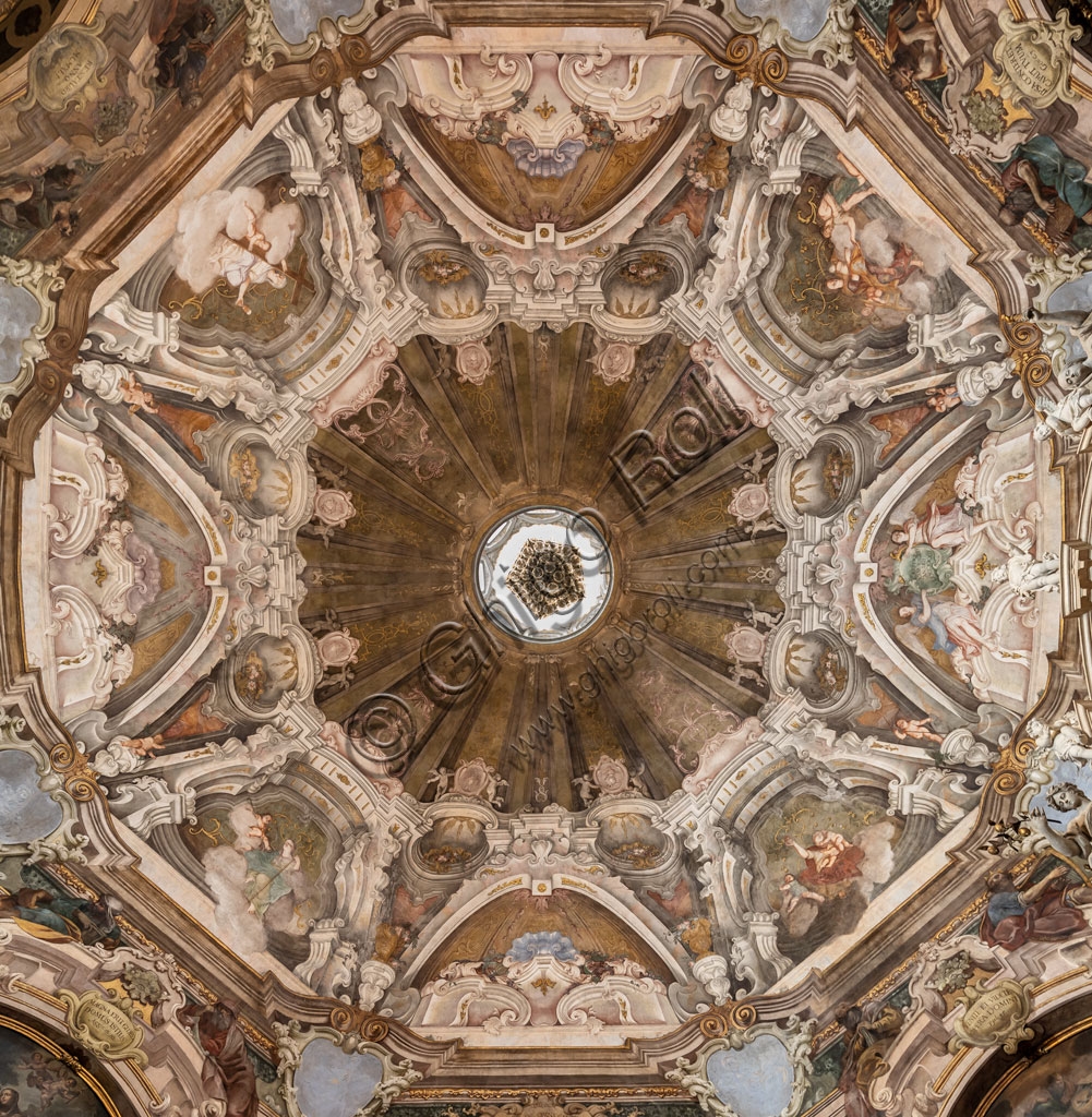 Veduta panoramica del centro storico e dei monumenti principali di Brescia, Lombardia, Italia