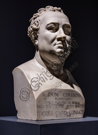 Busto in marmo di Domenico Cimarosa, scultura di Antonio Canova del 1822
