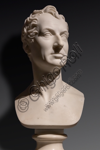 Marble sculpted bust of Klemens von Metternich, by Bertel Thorvaldsen, 1819