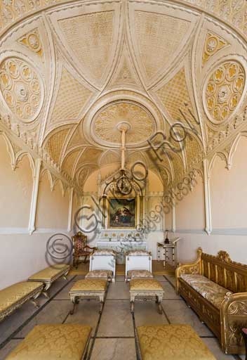 Interno della cappella privata neogotica, Palazzo dei Normanni (Palazzo Reale), Torre Joharia, Palermo