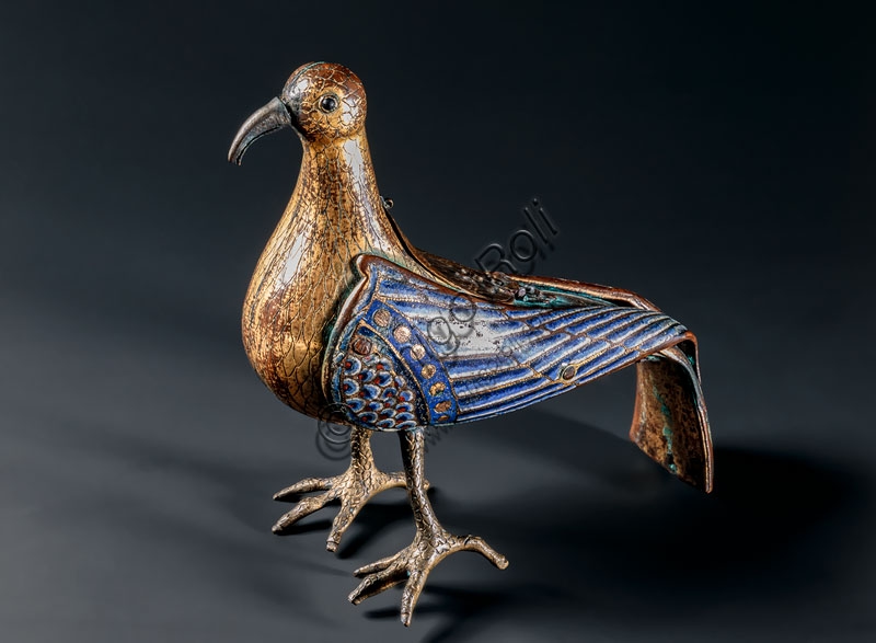 Eucharistic dove in metal and cloisonné enamels, 11th century, Treasure of Milan Cathedral