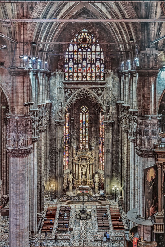 Interior view of the Chapel of the Madonna dell'Albero in Milan Cathedral, Lombard Gothic architecture