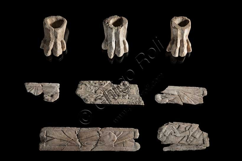 Ancient ivory elements from the De Luca burial ground, Museo Civico Archeologico di Bologna