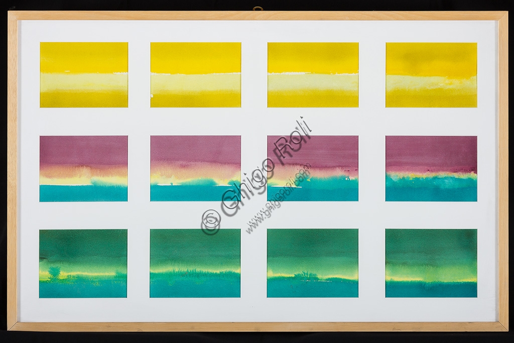 Acquerello Sequenze di Erio Carnevali, 1949, 60x90 cm, Collezione Assicoop-Unipol
