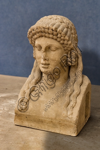 Erma romana in marmo bianco del I secolo dopo Cristo, scultura classica