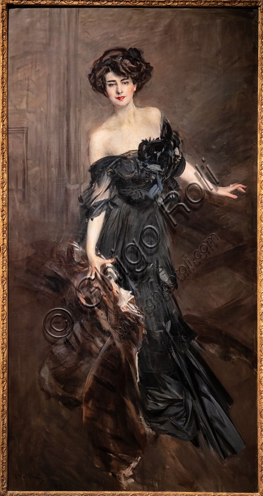 Portrait of Mademoiselle de Nemidoff, oil on canvas painting by Giovanni Boldini from 1908