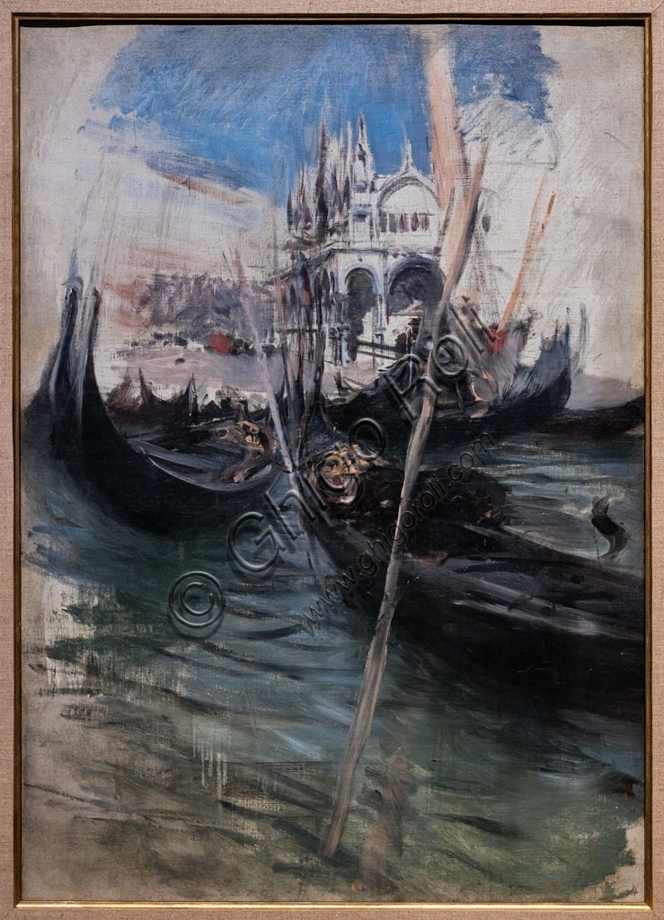 Venice St. Mark's Square painting by Giovanni Boldini, 1907 oil on canvas depicting the famous Venetian landmark