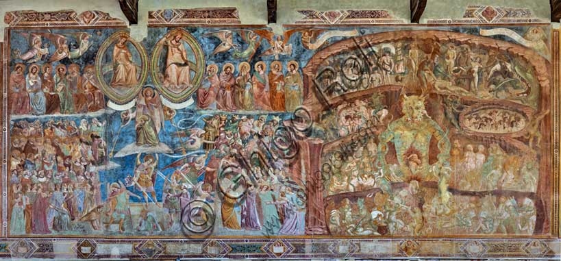 The Last Judgement fresco by Buonamico Buffalmacco at the Monumental Cemetery of Pisa, 1336-1341
