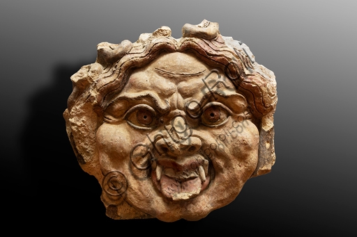 Gorgoneion sculpture, Etruscan art, Faina Museum Orvieto