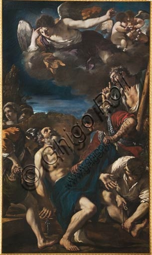 Il dipinto Martirio di San Pietro di Guercino conservato alla Galleria Estense di Modena