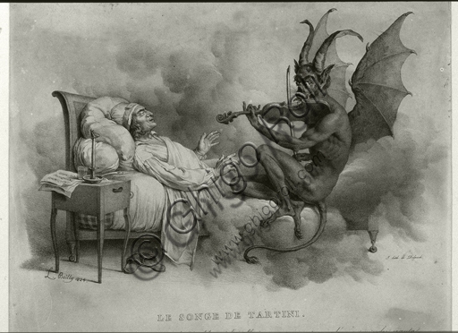 Illustration by Louis-Léopold Boilly depicting Tartini's dream and the inspiration for the Devil's Trill sonata