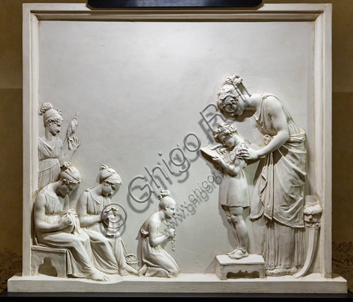 Scultura in gesso 'Insegnare agli ignoranti' di Antonio Canova, opera del 1795.