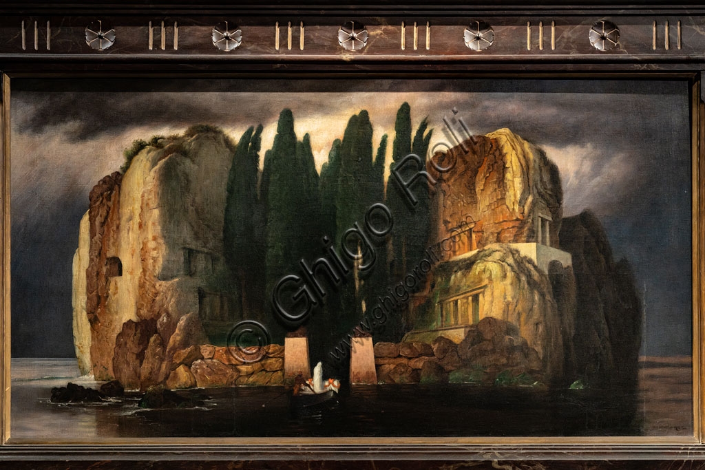 The Island of the Dead painting by Otto Vermehren, oil on canvas circa 1886-1900