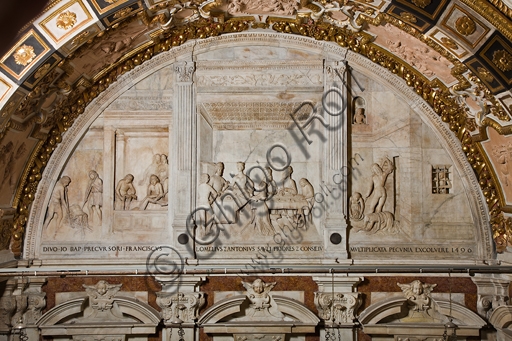Bassorilievo in marmo stiacciato con scene della vita di San Giovanni Battista, Cappella del Duomo di Genova