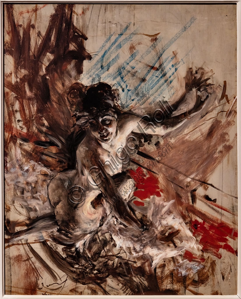 Painting of Madame de Joss, 1906 oil on canvas portrait by Giovanni Boldini
