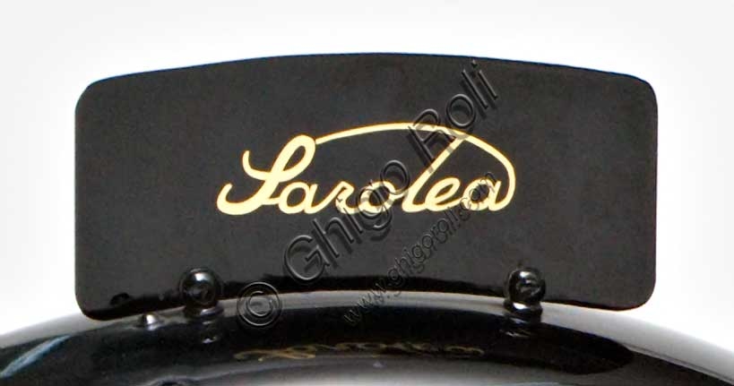 Moto d'epoca Sarolea B Supersport 350 del 1935, perfettamente restaurata, vista laterale