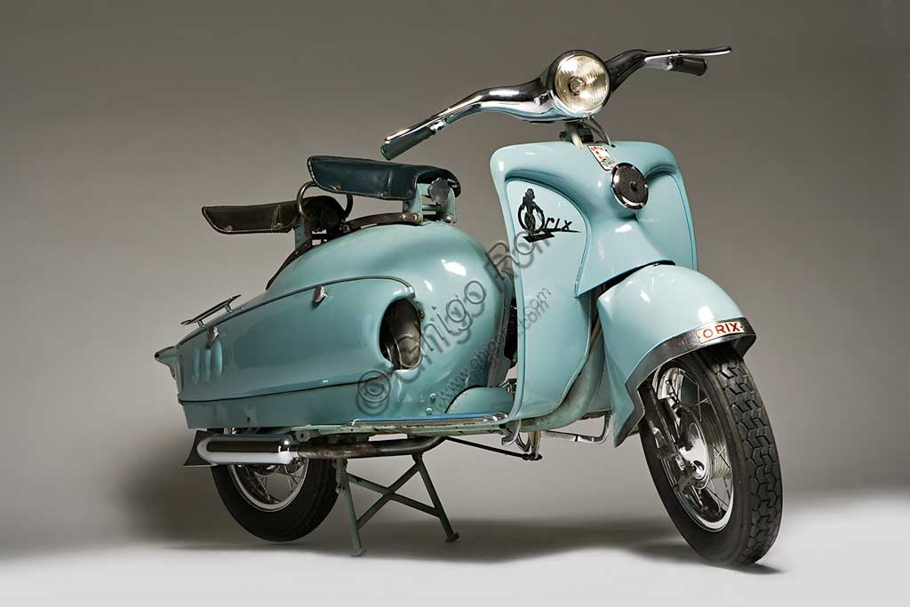 Classic ancient motorbike, Royal Enfield Classic 350, preserved in pristine historical condition.