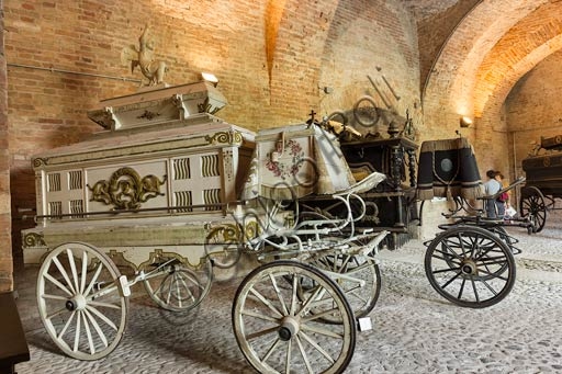 Hearse Room at the Carriage Museum of the Municipal Museums in Palazzo Farnese, Piacenza