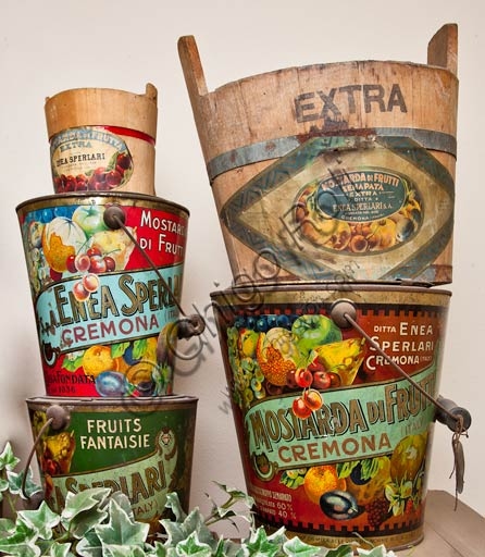 Historic confections of pickled fruit and nougat from the Sperlari Shop on Solferino Street, Cremona