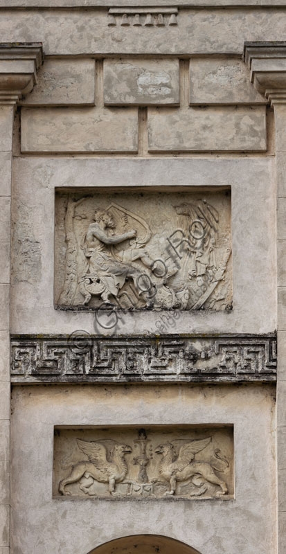 Veduta frontale di Palazzo Te a Mantova, architettura rinascimentale di Giulio Romano