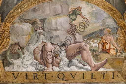Dettaglio affresco 'La ricerca della lana dorata', Sala di Amore e Psiche, Palazzo Te Mantova, Giulio Romano
