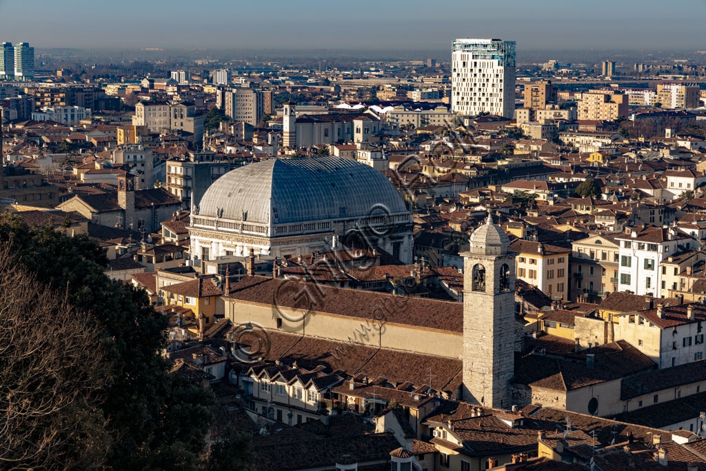 View of Brescia from the Castle with the Palazzo della Loggia and Vanvitelli's roof
