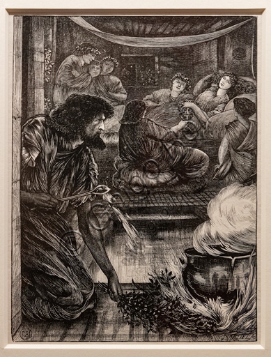 Art print 'Parable of the Boiling Pot' by Edward Burne-Jones, 1881, relief print on paper