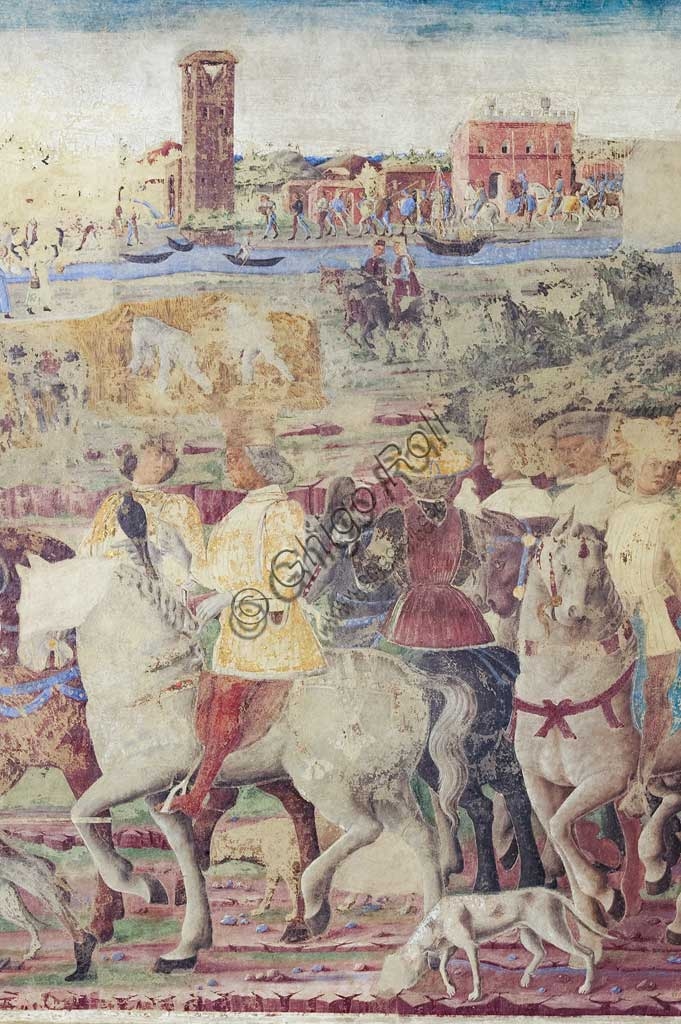 Detail of June fresco, Hall of the Months, Palazzo Schifanoia, Ferrara