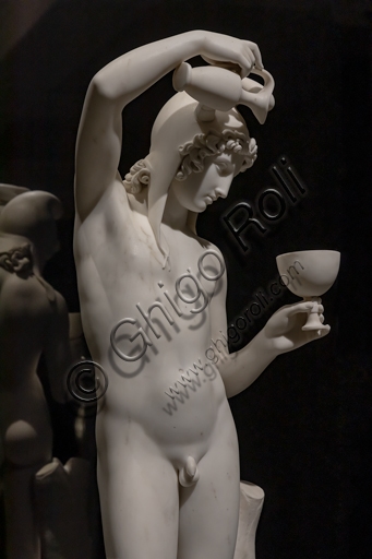 Detail of the Ganymede marble sculpture by Bertel Thorvaldsen, 1819-1824, Neoclassical period