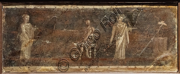Fresco of the Dionysian Rite in the house beside the theatre of Herculaneum, 1st century AD, Third Style