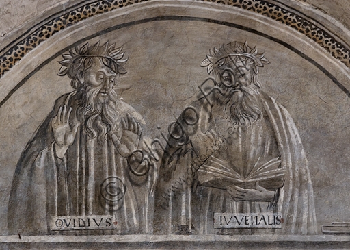 Affresco monocromo ritratto di Ovidio e Giovenale, Libreria Alberi MODO Orvieto