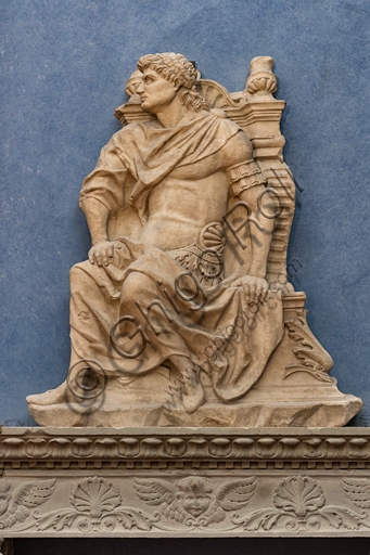 Scultura marmorea di guerrieri all'antica, seguace di Giovan Antonio Amadeo, Rinascimento fiorentino
